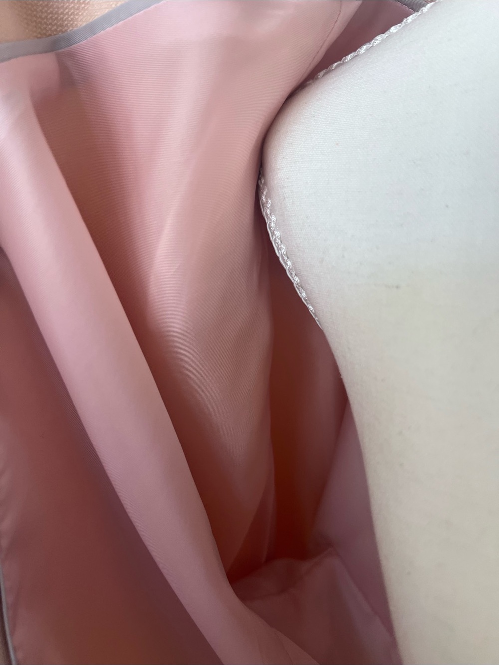 Tahari Blush Pink Longline Zip-Front Coat - Picture 7 of 13